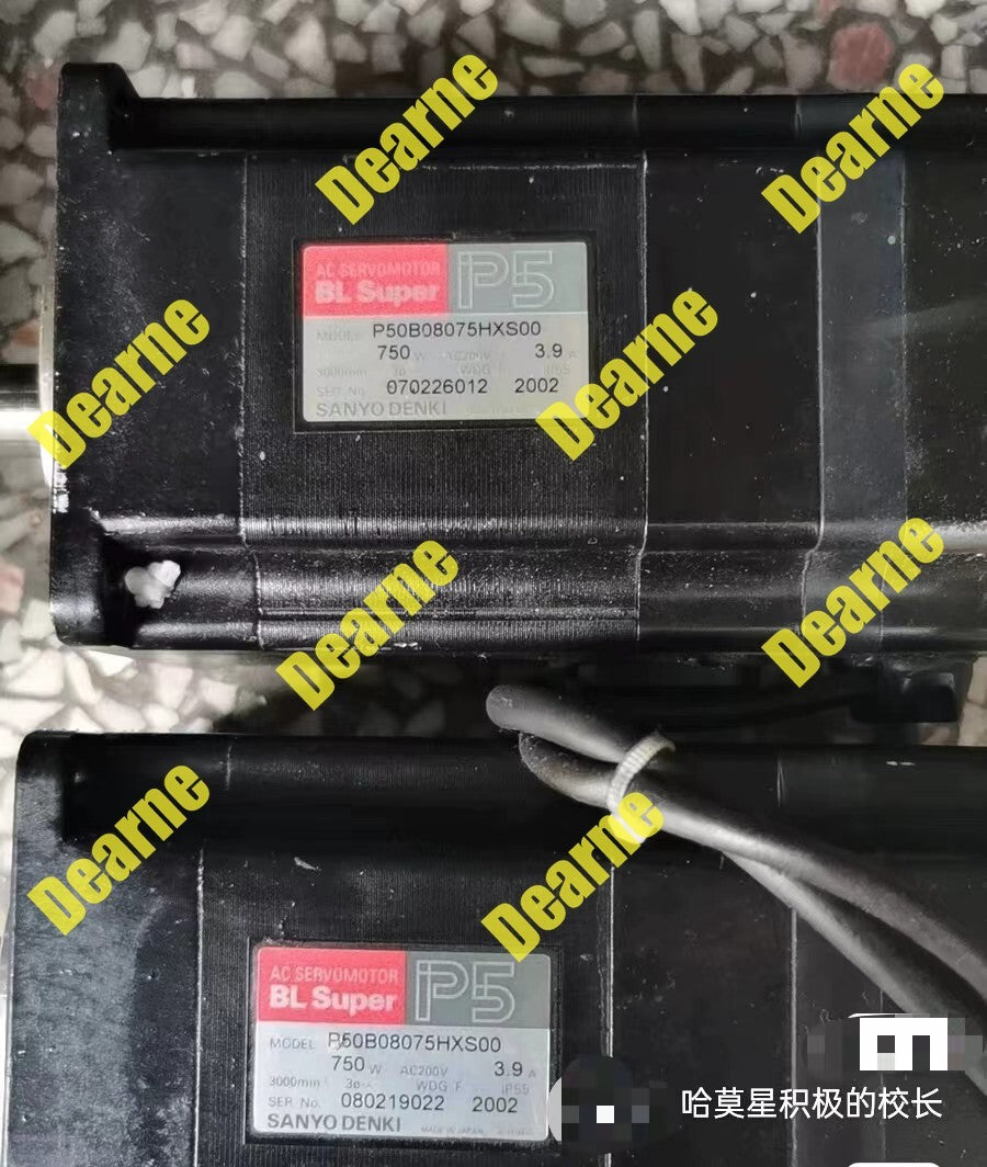 Sanyo Denski P50B08075HXS00 AC Servo Motor