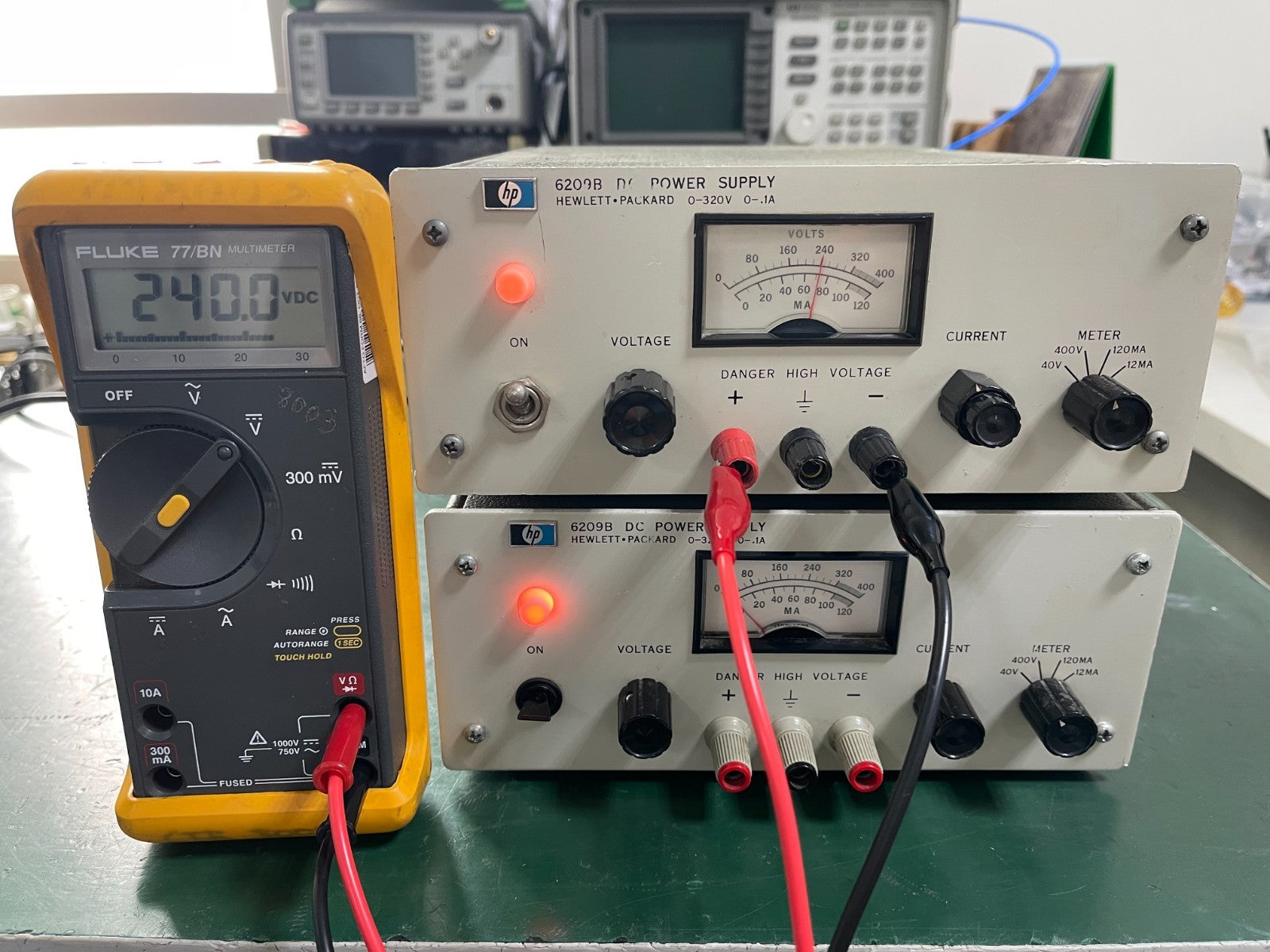 HP Agilent 6209B DC Power Supply 0-320V , 0-.1A _ 1721A04164_2403A06996 - XG eqpt