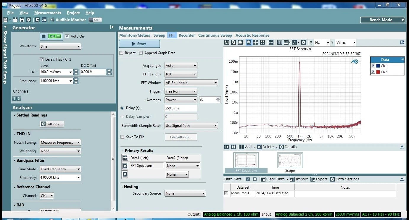 Audio Precision APX515 Audio Analyzer with Wide Range of Measurement Features