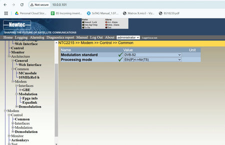 Newtec AZ410 DVB-S2 Satellite Modem NTC/2215.NU.CBAA