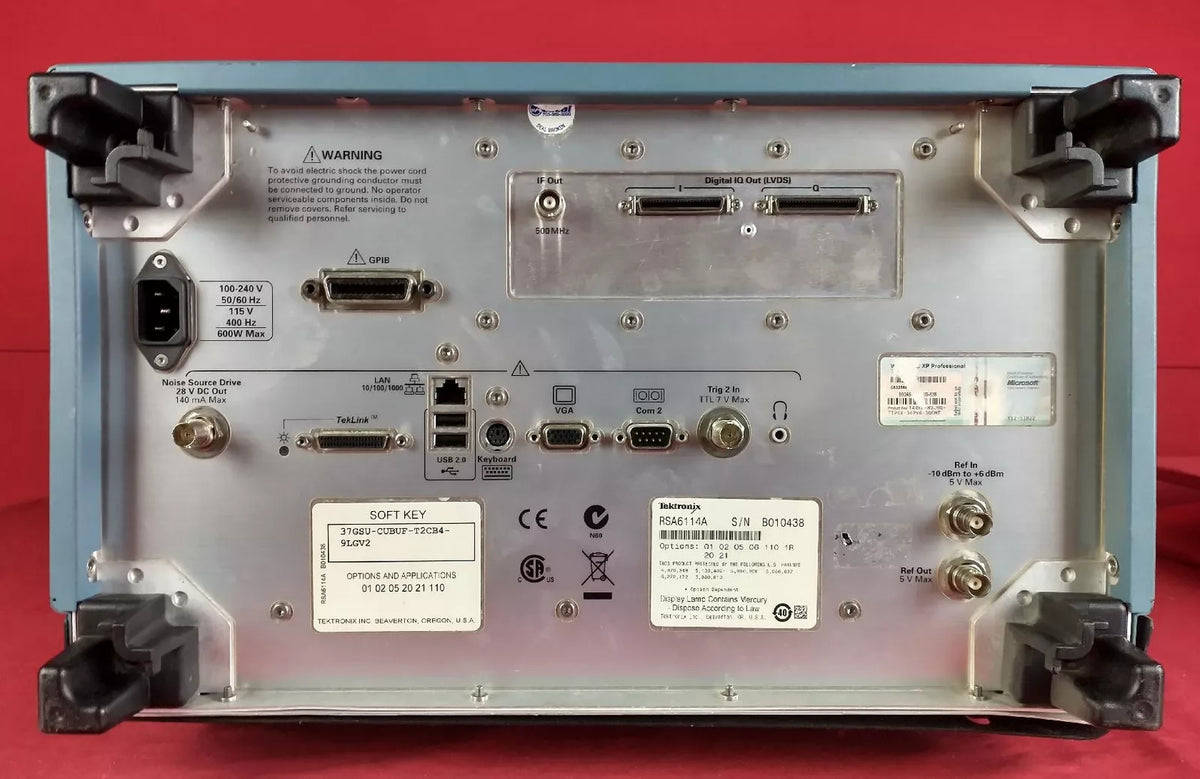Tektronix RSA6114A B010438 Real Time Spectrum Analyzer, 9 kHz - 14 GHz