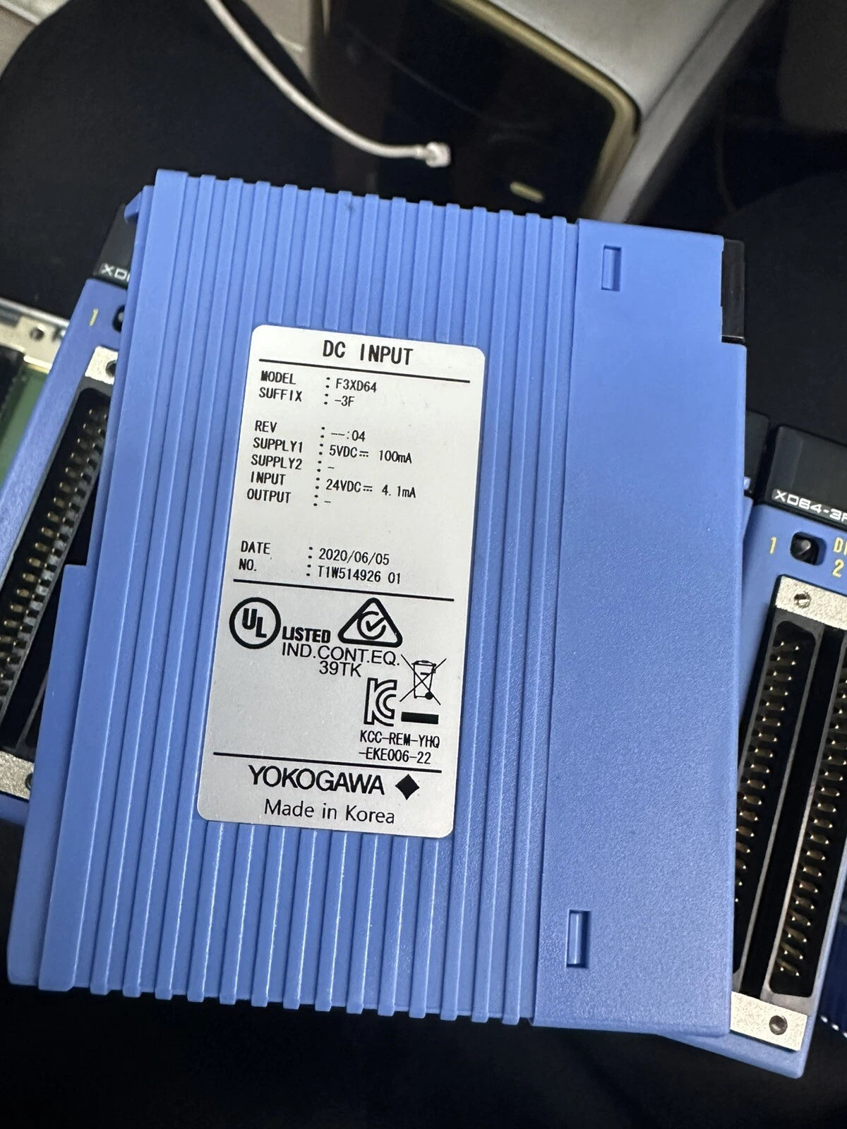 Yokogawa F3XD64-3F F3XD643F DC Input Module without Faceplate
