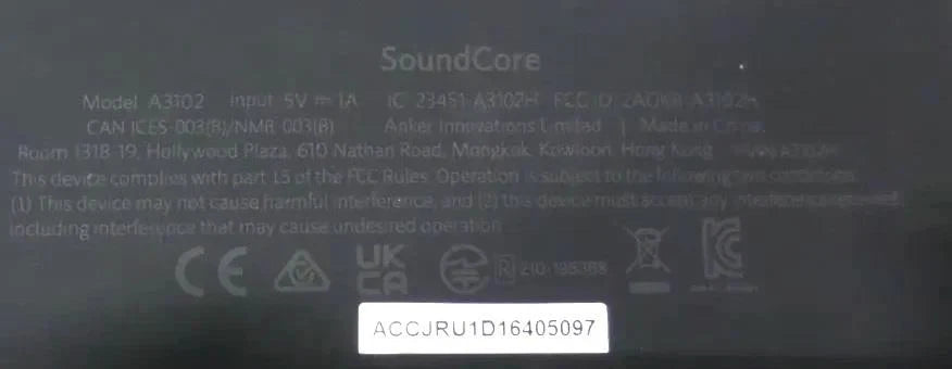 Lot of 5 Anker Soundcore A3102 Bluetooth Speaker - Black- Free Shipping