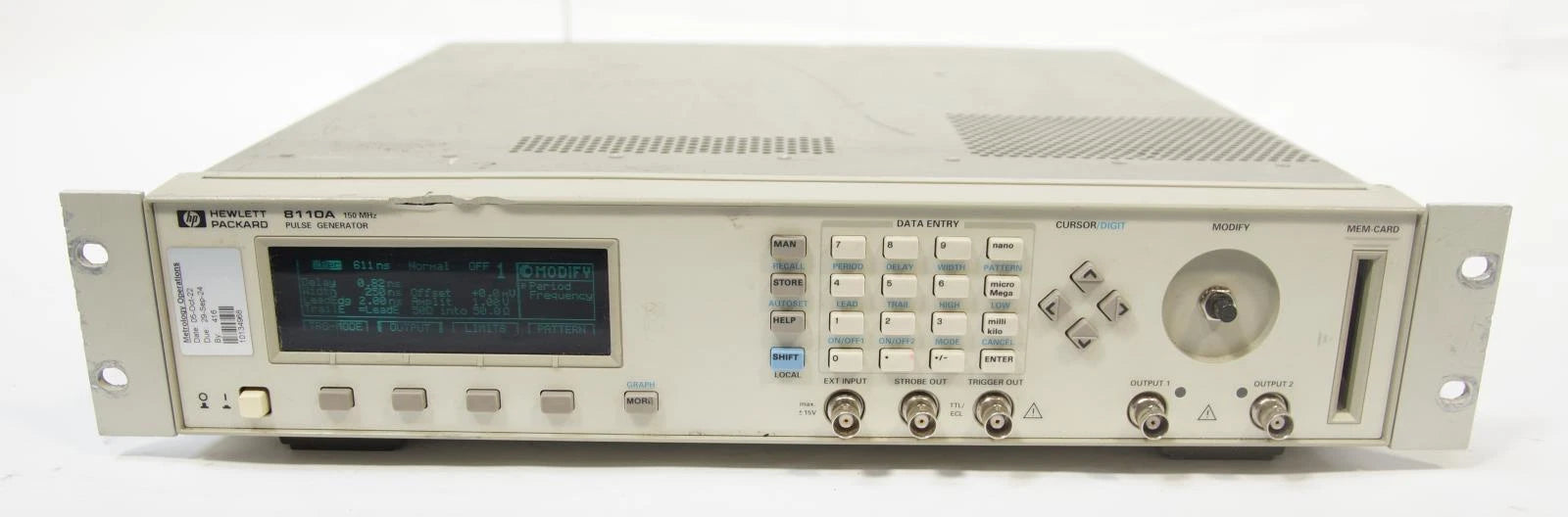 HP Agilent 8110A 150 MHz Pulse Pattern Generator Single Channel
