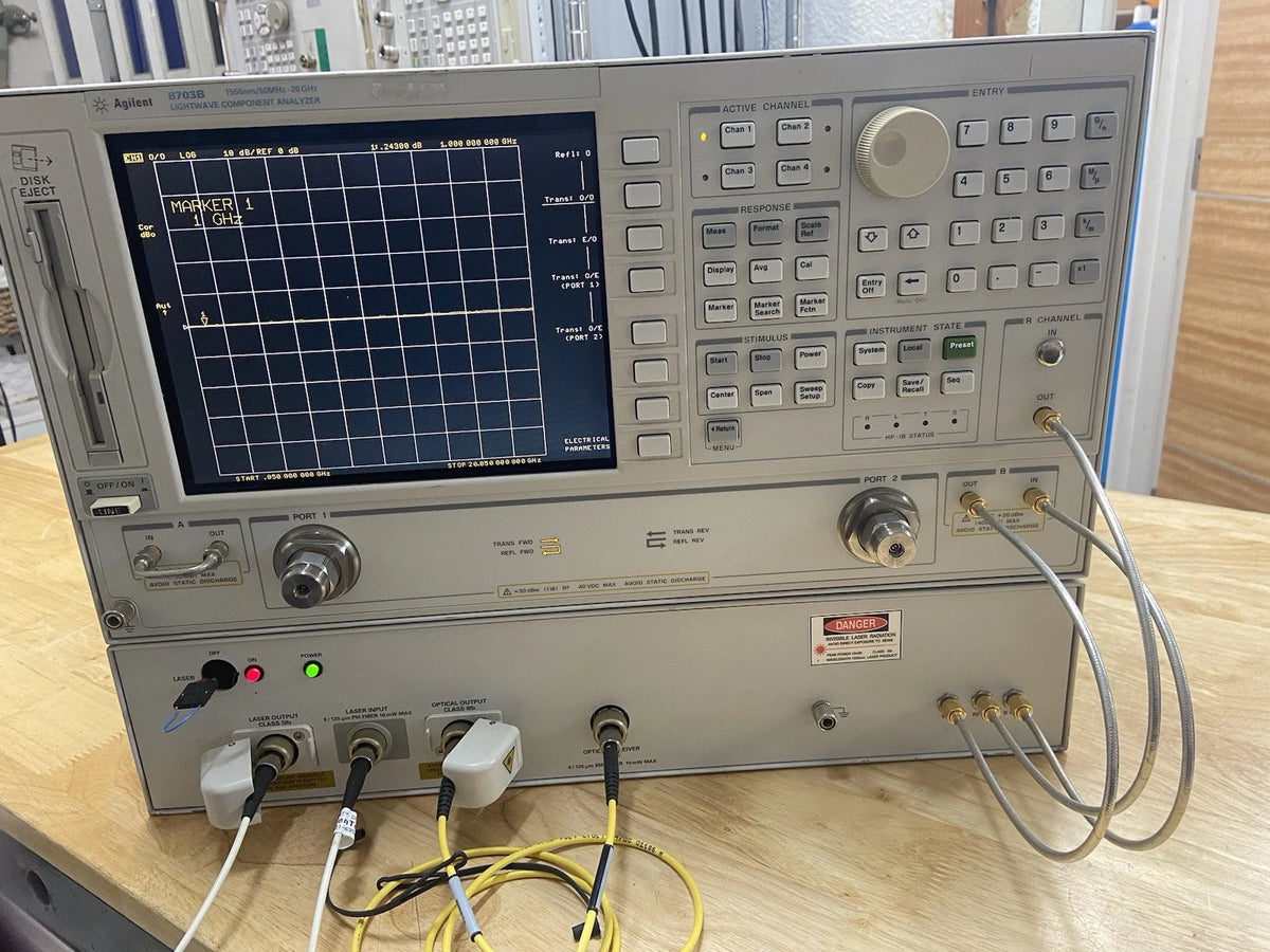 Agilent 8703B 8720ES Lightwave Component Network Analyzer 50MHz-20GHz OPT:155