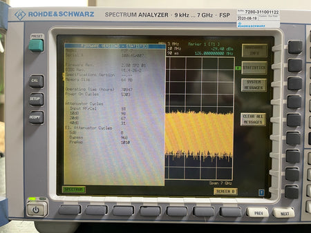 Rohde & Schwarz FSP7 Spectrum Analyzer 9 kHz - 7 GHz _ 0645 - XG eqpt