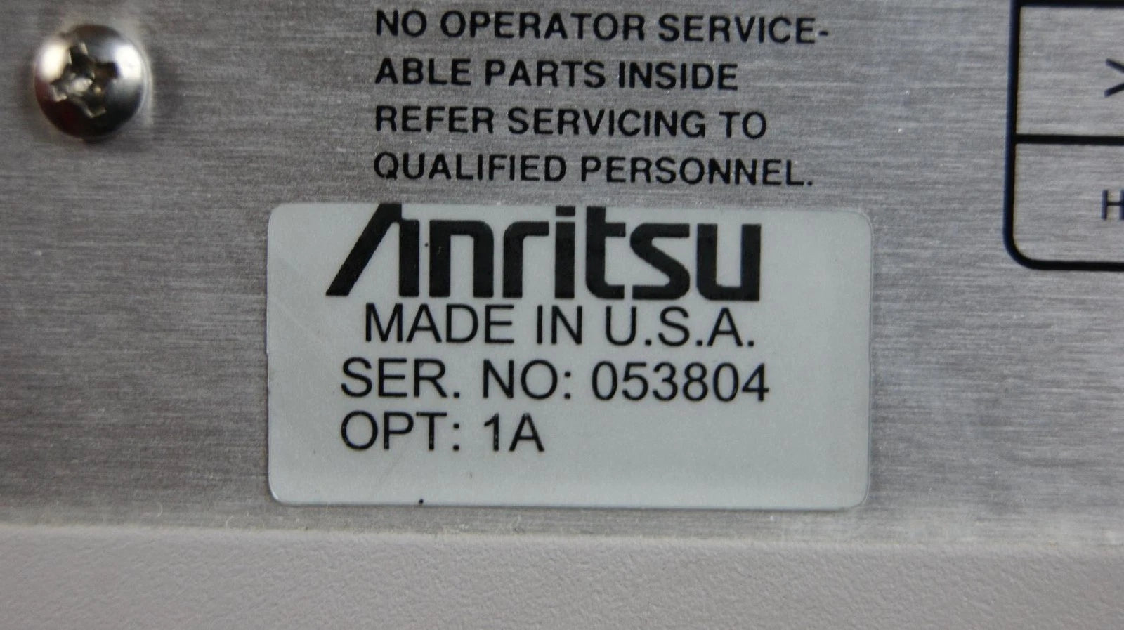 Anritsu 37369D-1A 053804 Vector Net An (Lightning) 40 MHz to 40 GHz