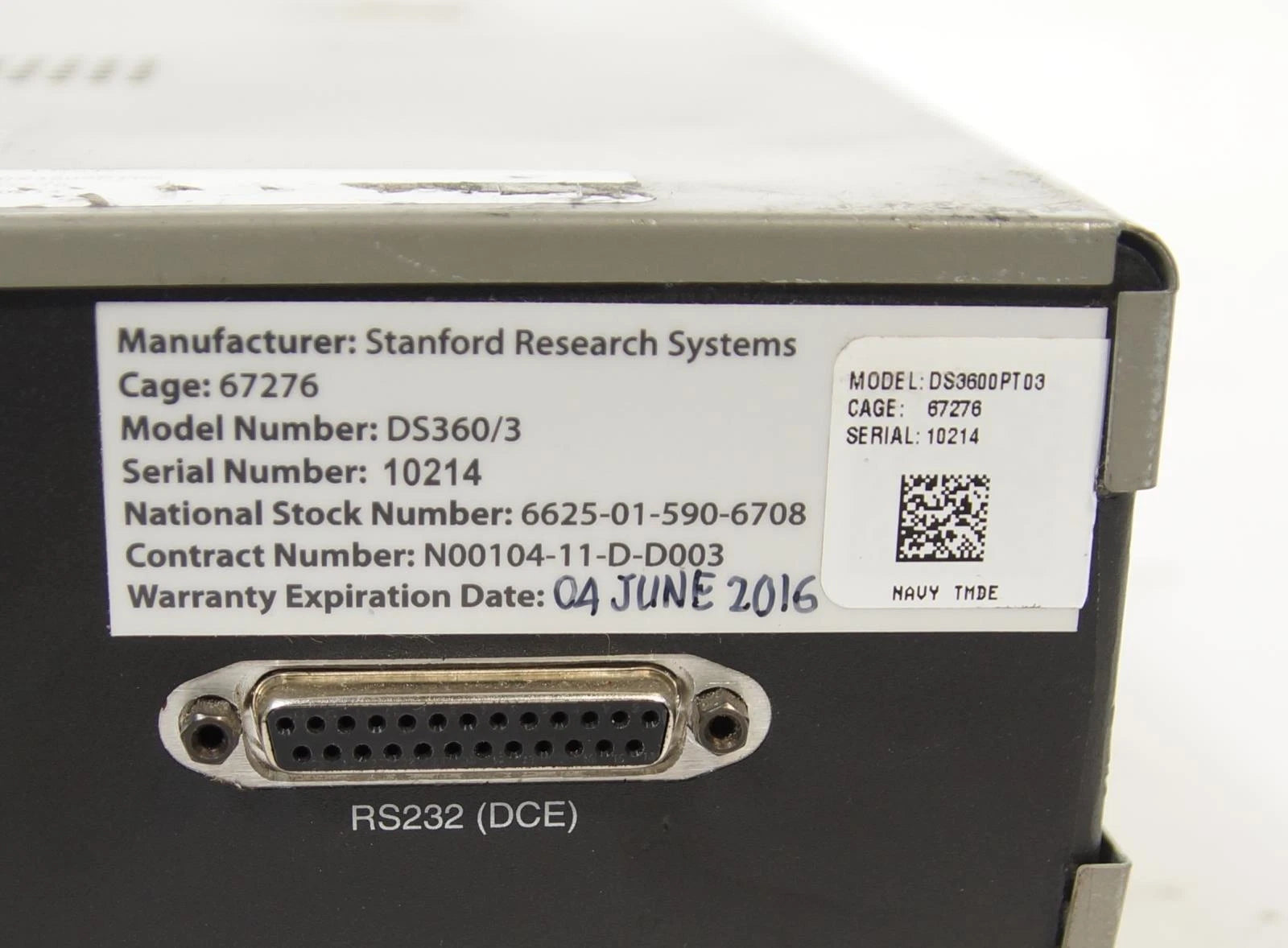 Stanford Research DS360 Ultra Low Distortion Function Generator