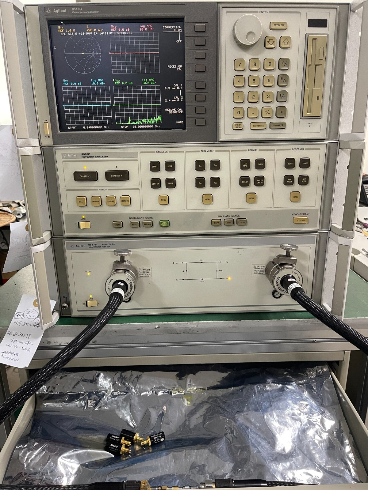 HP Agilent 8510C Vector Network Analyzer System 45MHz - 50GHz , w/HP83651A (LCD)