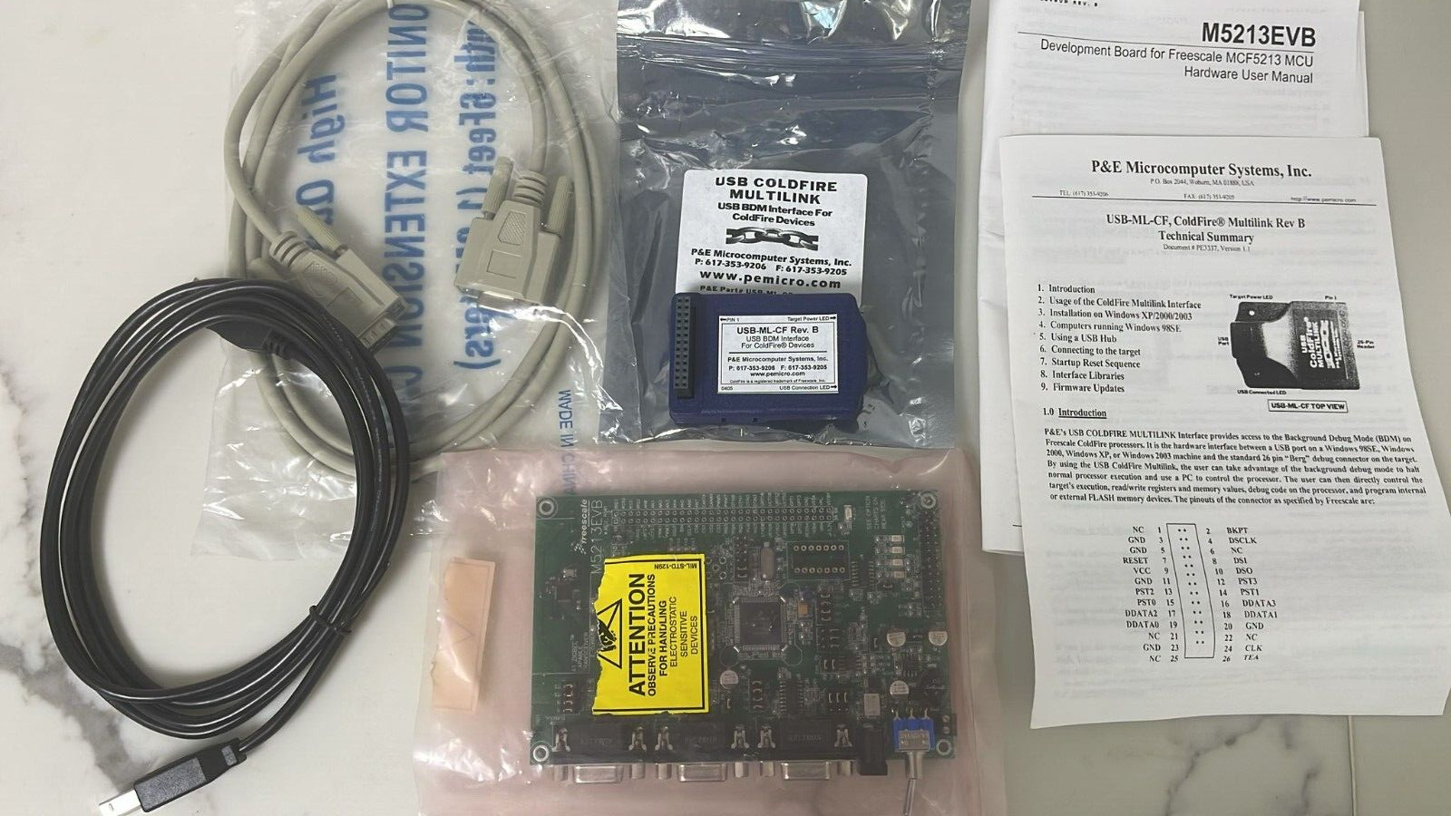 M5213EVB Board P&E Interface ColdFire