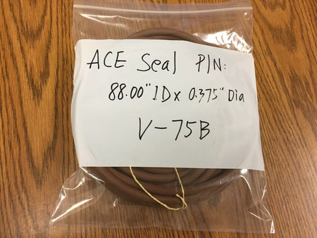 ACE Seal 88.00 ID x 0.375 Dia, V-75B Brown Vulcanized O-Ring