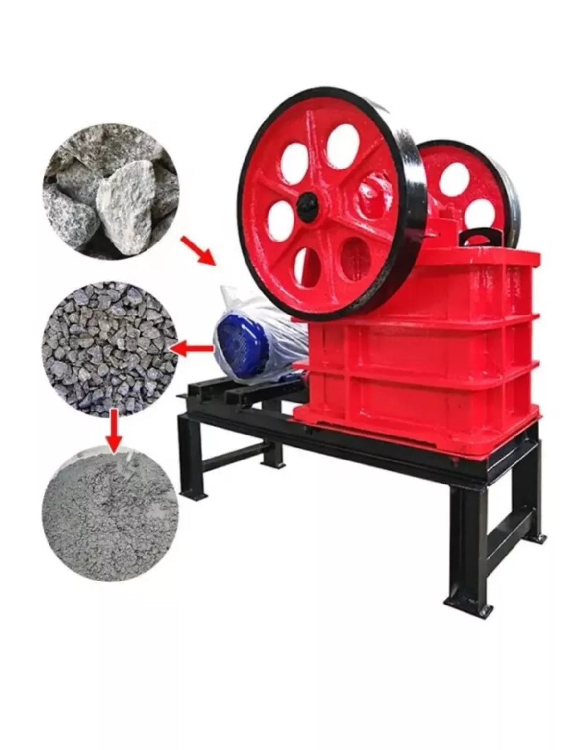 Mini Stone Crushing Mobile Jaw Crusher Machine with Base Frame