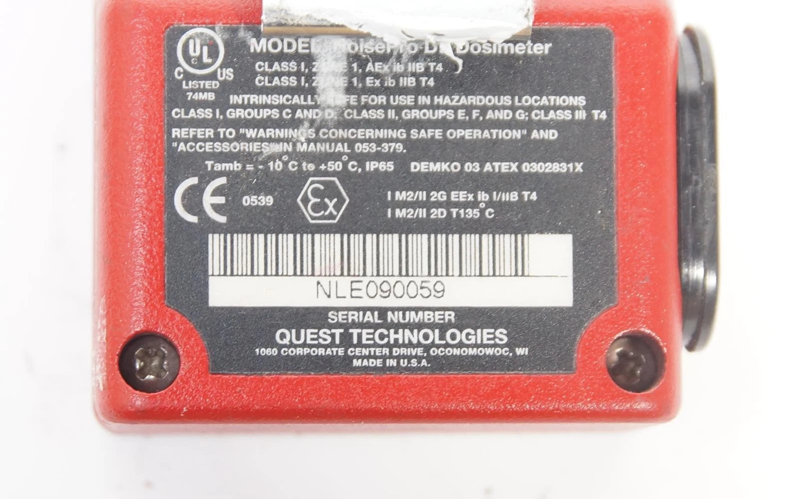 3M QUEST NoisePro DL Personal Noise Dosimeter NP-DL