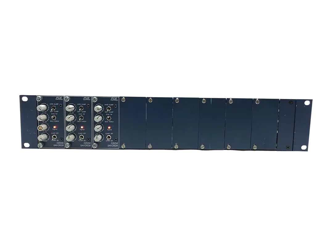 DTL Broadcast 5AV2645 2U 19 Rack Mounting Frame with 3 5AV2628 VDA