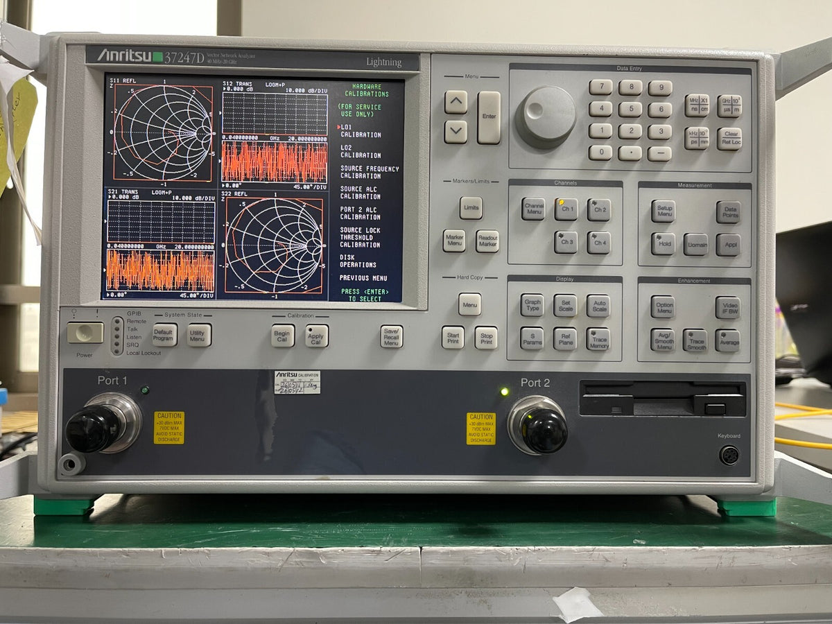Anritsu 37247D 40 MHz-20 GHz Microwave Vector Network Analyzer Opt.7S , Ethernet - XG eqpt