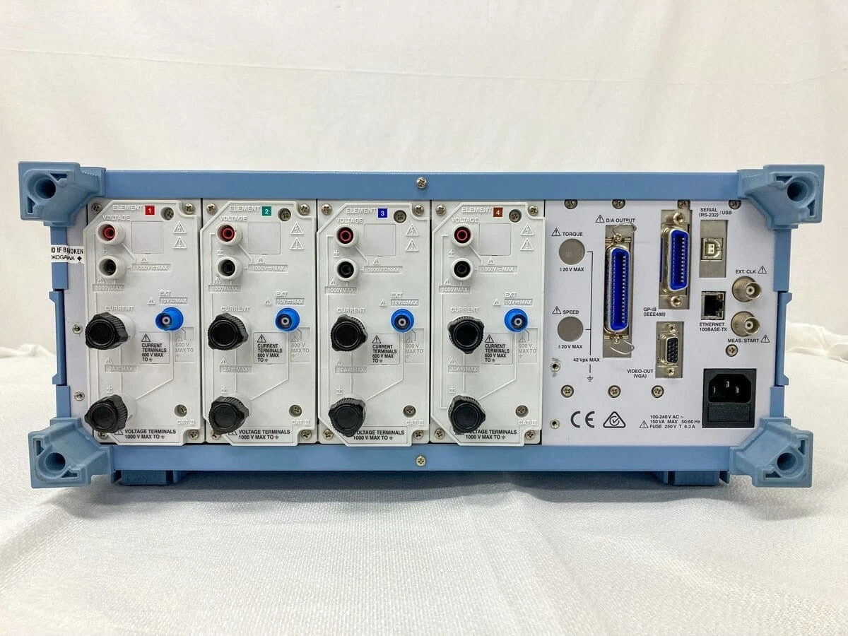 YOKOGAWA WT3000E WT3004E-2A2-30A2-D/G6/B5/FQ/DA/V Precision Power Analyzers