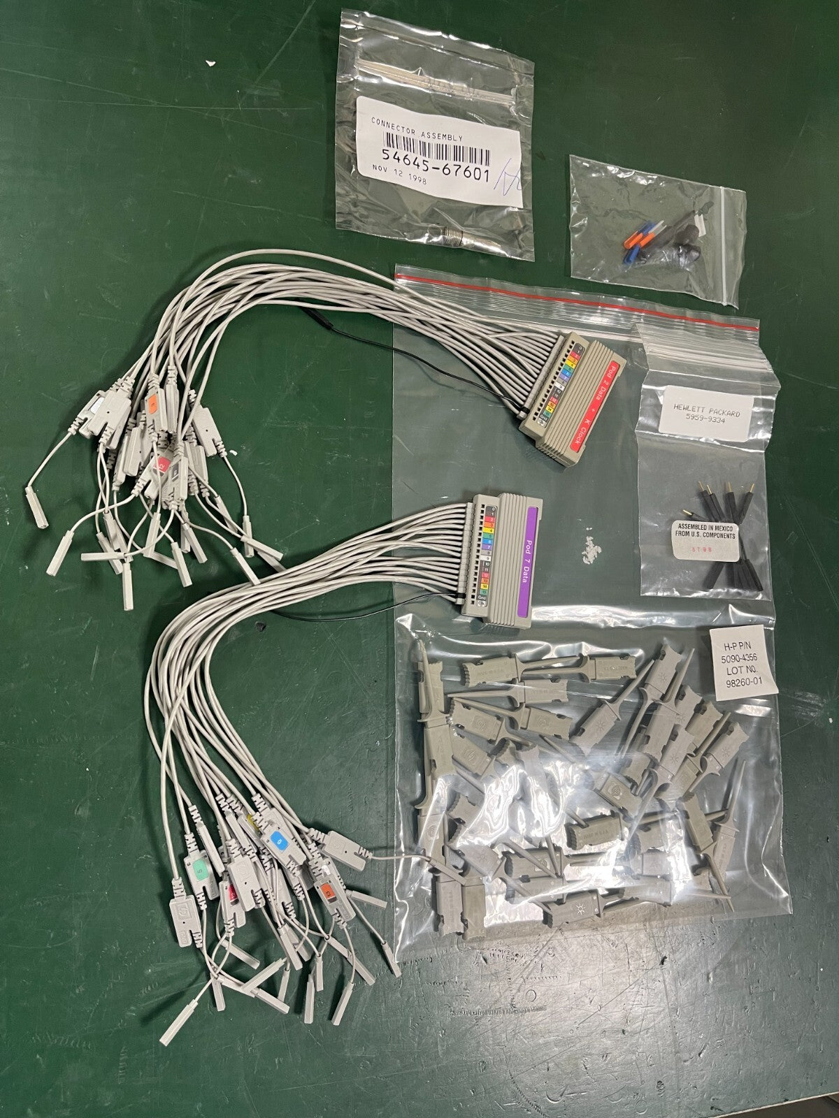 HP 01650-61609 16channel Probe Lead Set + 5090-4356 IC Clips + 5959-9334 G leads - XG eqpt