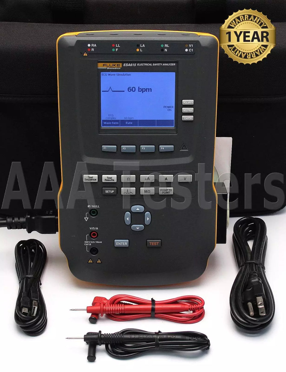 Fluke ESA615 230V ac Electrical Safety Analyzer Medical Equipment Tester ESA-615