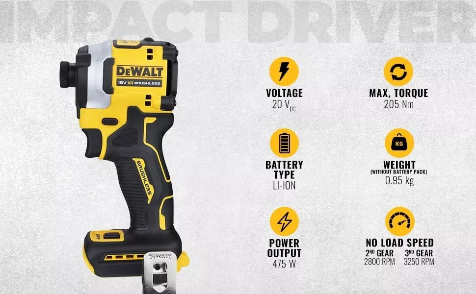 DeWalt DCF850N-XJ 20V MAX XR 1/4 Brushless Compact Impact Driver