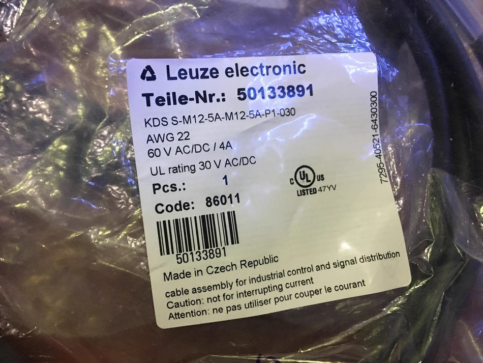 LEUZE KDS S-M12-5A-M12-5A-P1-030 Sensor 50133891
