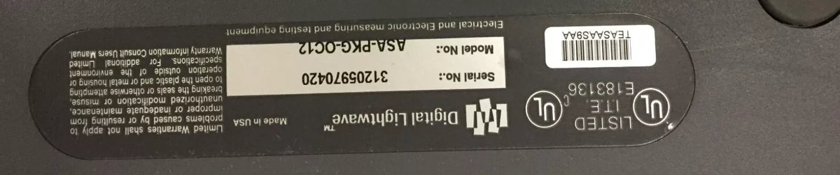 Digital Lightwave ASA-PKG-OC12 Sonet Network Information Analyzer with Special Tray