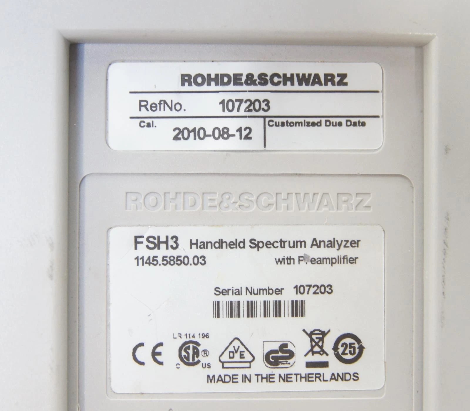 Rohde and Schwarz FSH3 100kHz - 3GHz Spectrum Analyzer