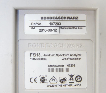 Rohde and Schwarz FSH3 100kHz - 3GHz Spectrum Analyzer