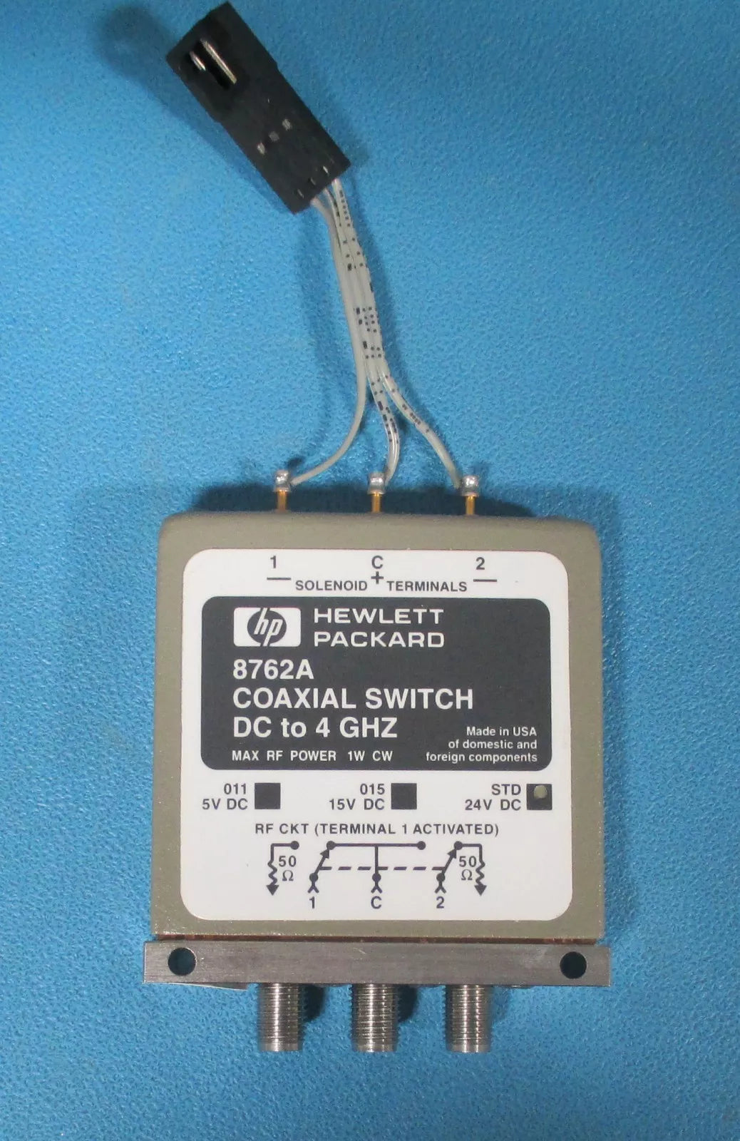 HP Agilent 8763B 4-Port Coaxial Switch, DC to 18 GHz Option 24