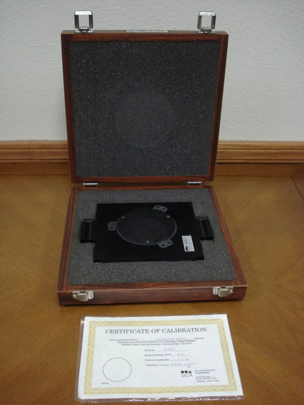 GCA Tropel Calibration Disc Model 7100 for 4 Wafers Flatness 6.5um
