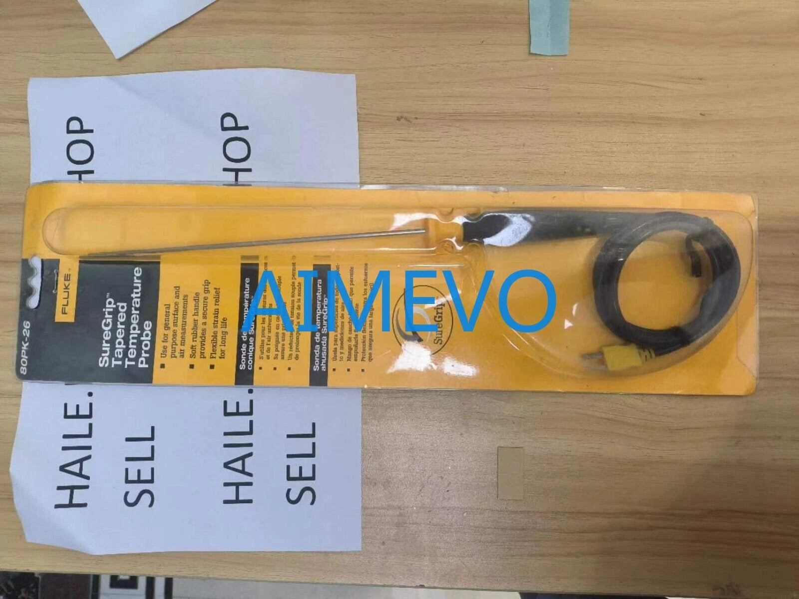 Fluke 80PK-26 SureGrip Tapered Temperature Probe, -40 to 816°C