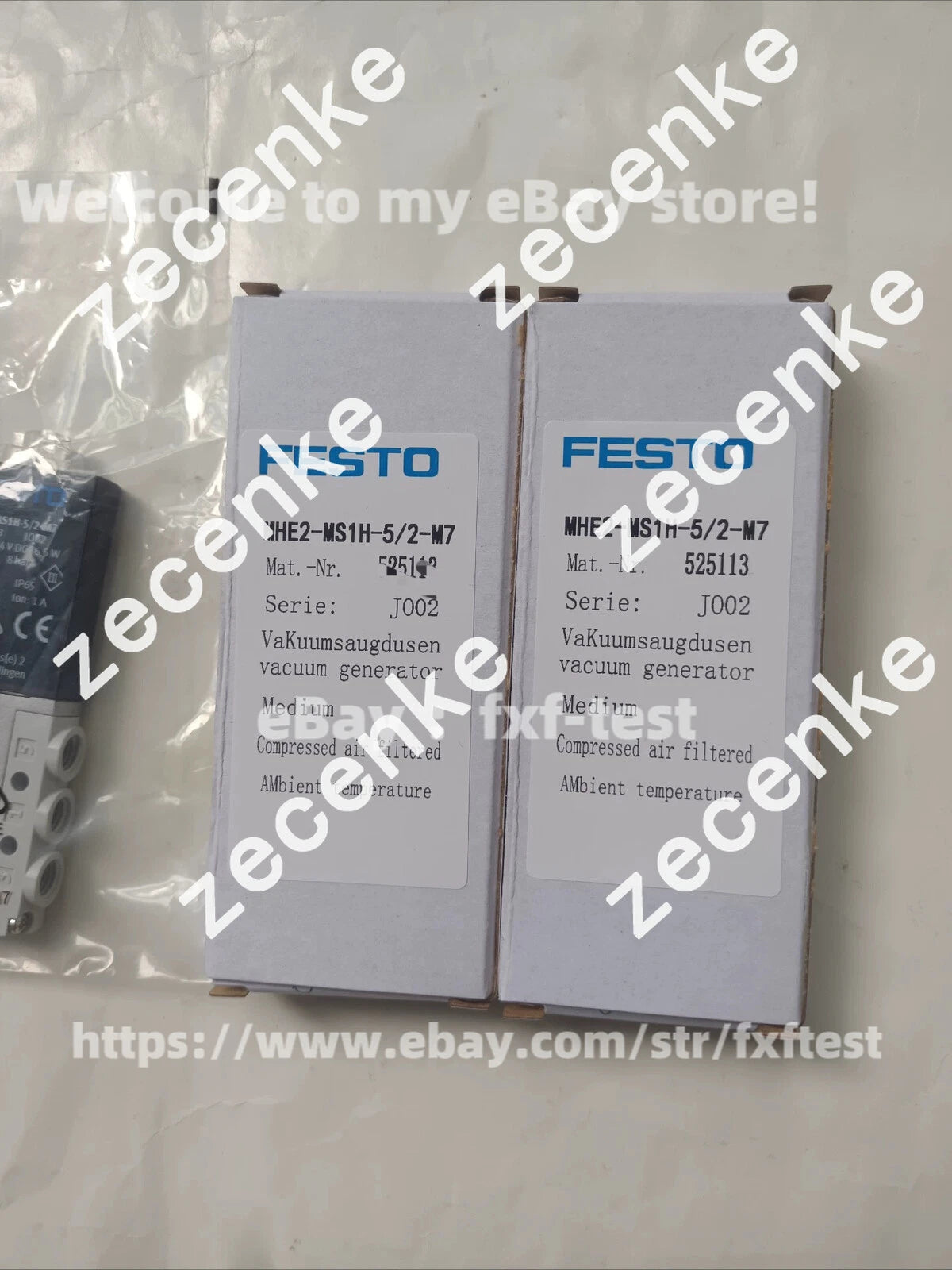 Festo 5/2-Way High-Speed Solenoid Valve MHE2-MS1H-5 2-M7 525113