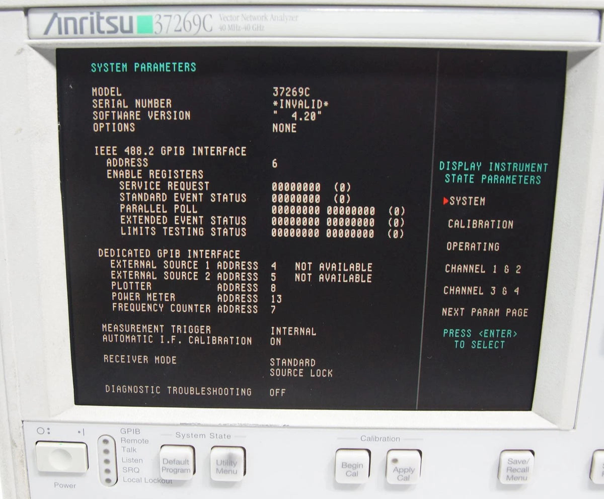 Anritsu 37269C Vector Network Analyzer 40MHz - 40GHz