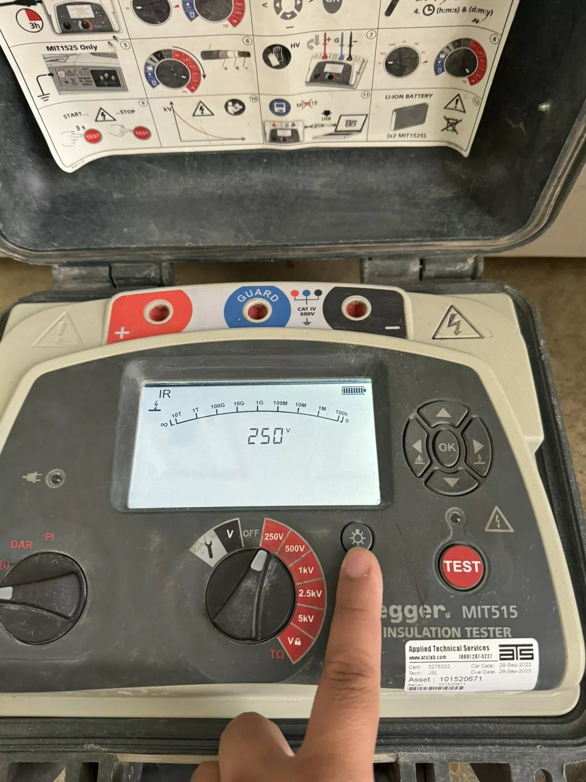 MEGGER MIT515 5kV Insulation Resistance Tester (Calibrated 2023)
