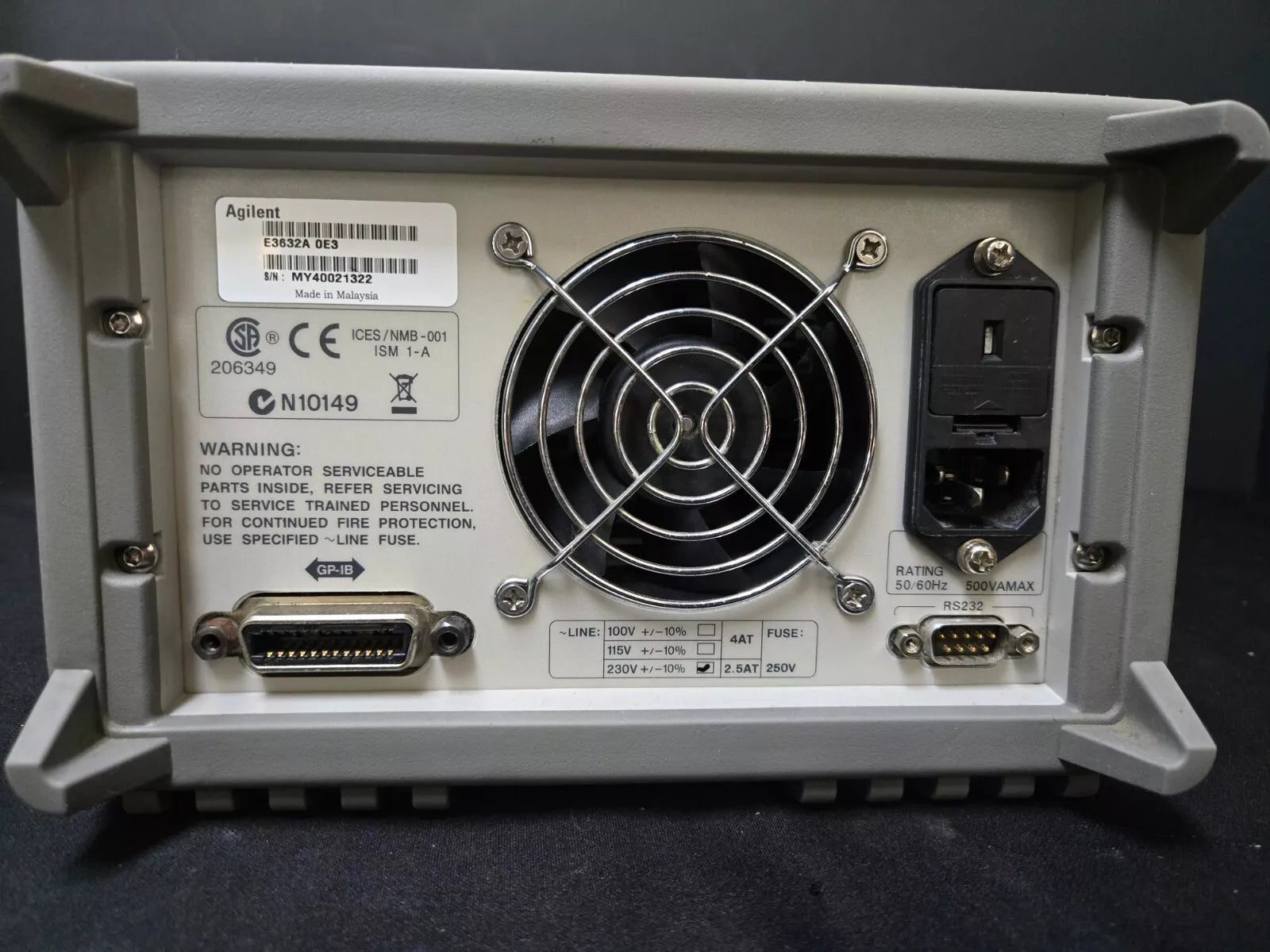 Agilent E3632A 0-15V 7A / 0-30V 4A DC Power Supply (1322)