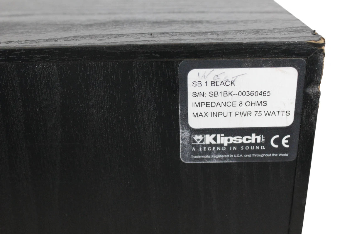 Klipsch SB1 Bookshelf Speaker, 75 Watts 8 Ohms (single) - Free Shipping.