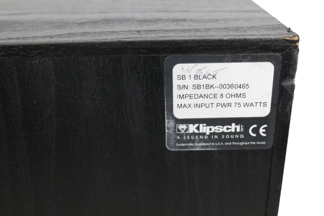 Klipsch SB1 Bookshelf Speaker, 75 Watts 8 Ohms (single) - Free Shipping.
