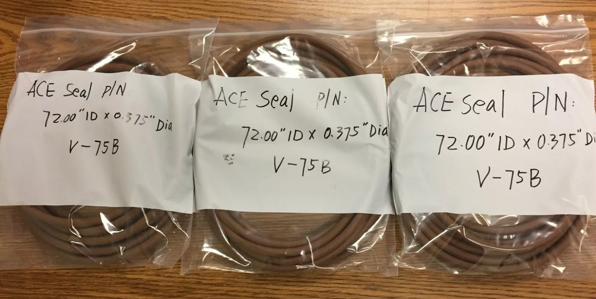 ACE Seal 72.00 ID x 0.375 Dia V-75B O-Ring Brown Vulcanized