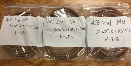 ACE Seal 72.00 ID x 0.375 Dia V-75B O-Ring Brown Vulcanized