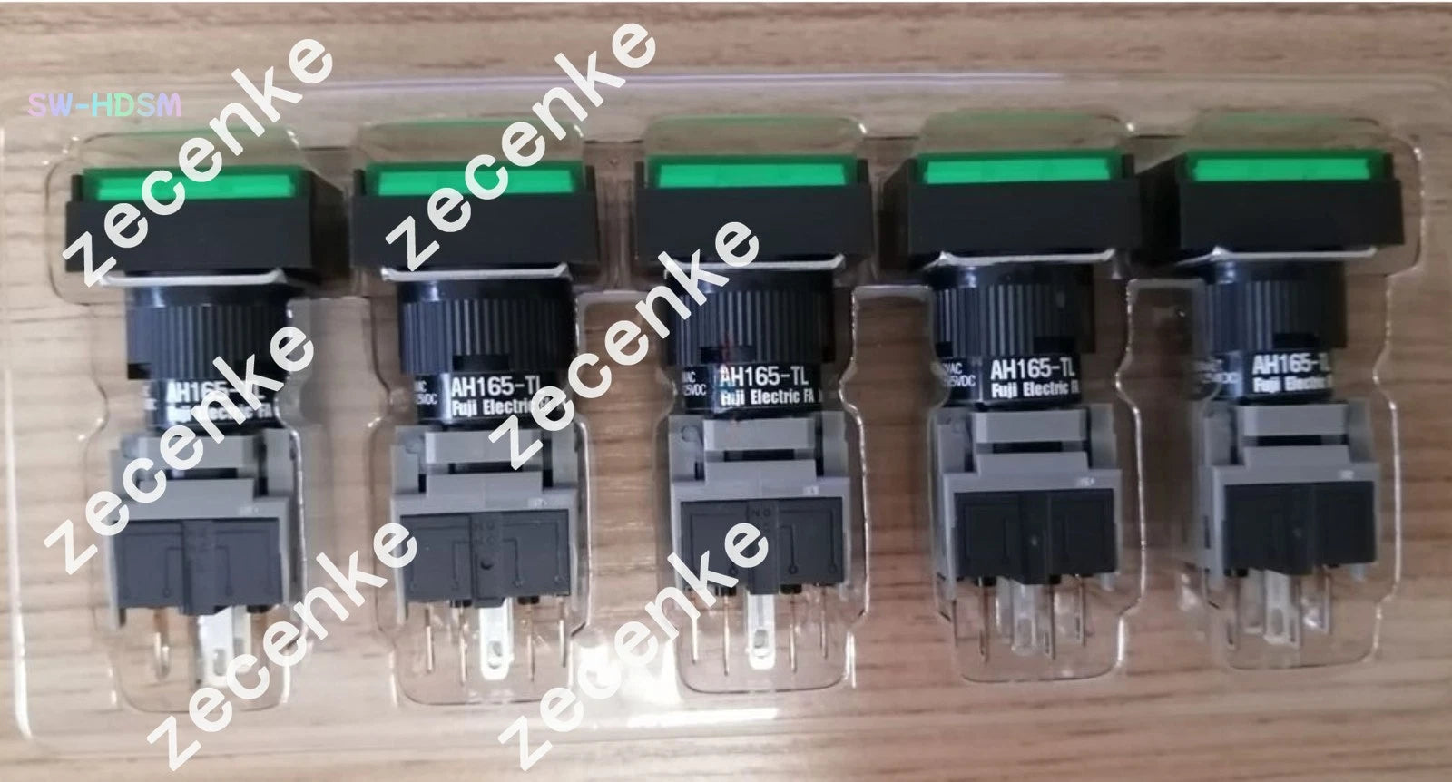 5PCS NEW for Green Pushbutton Command Switch 24VDC LED FUJI AH165-TLG11E3