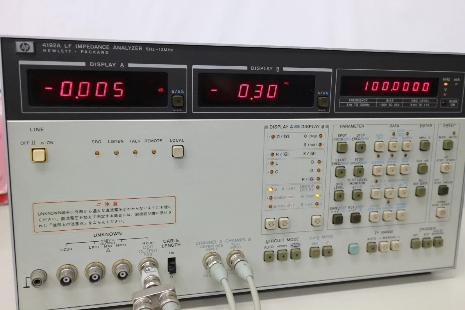 HP 4192A 13MHz LF Impedance Analyzer