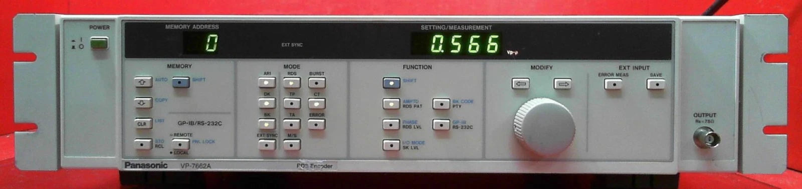 Panasonic VP7662A RDS Encoder for Radio Broadcast Systems