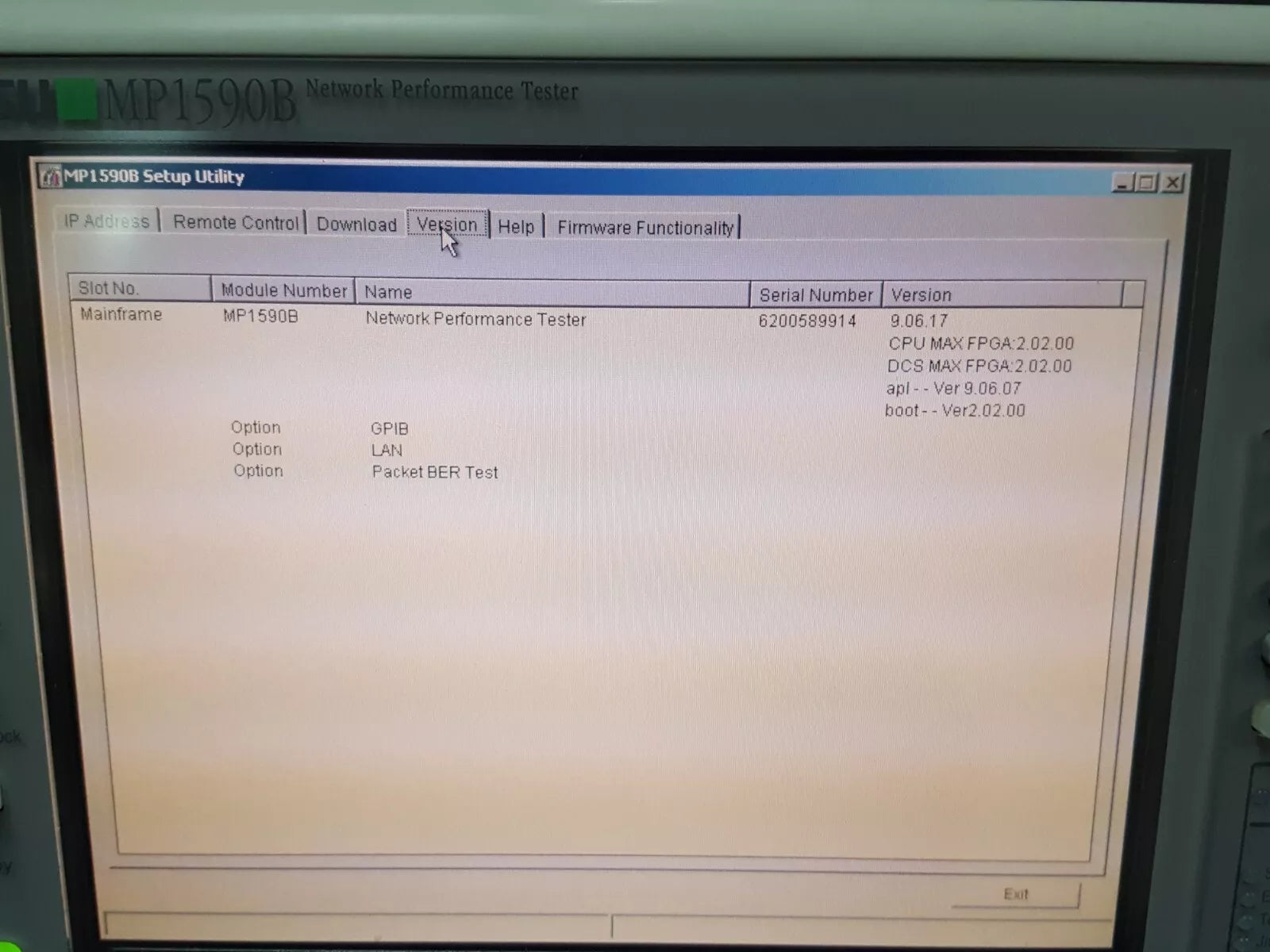 Anritsu MP1590B Network Performance Tester without Options 02 03 11 (9914)