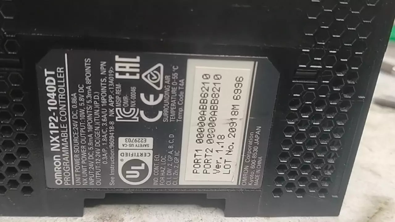 Omron NX1P2-1040DT Programmable Controller 24V DC, 5.8mA