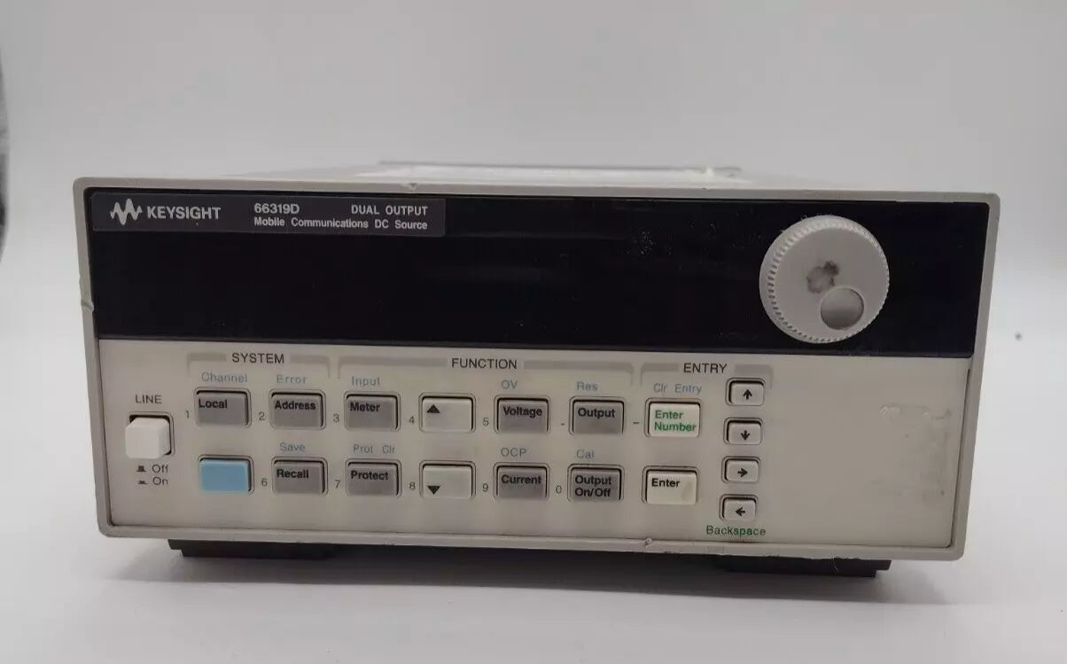 Keysight 66319D Dual Output Mobile DC Power Supply 15V 3A Battery Emulator GPIB
