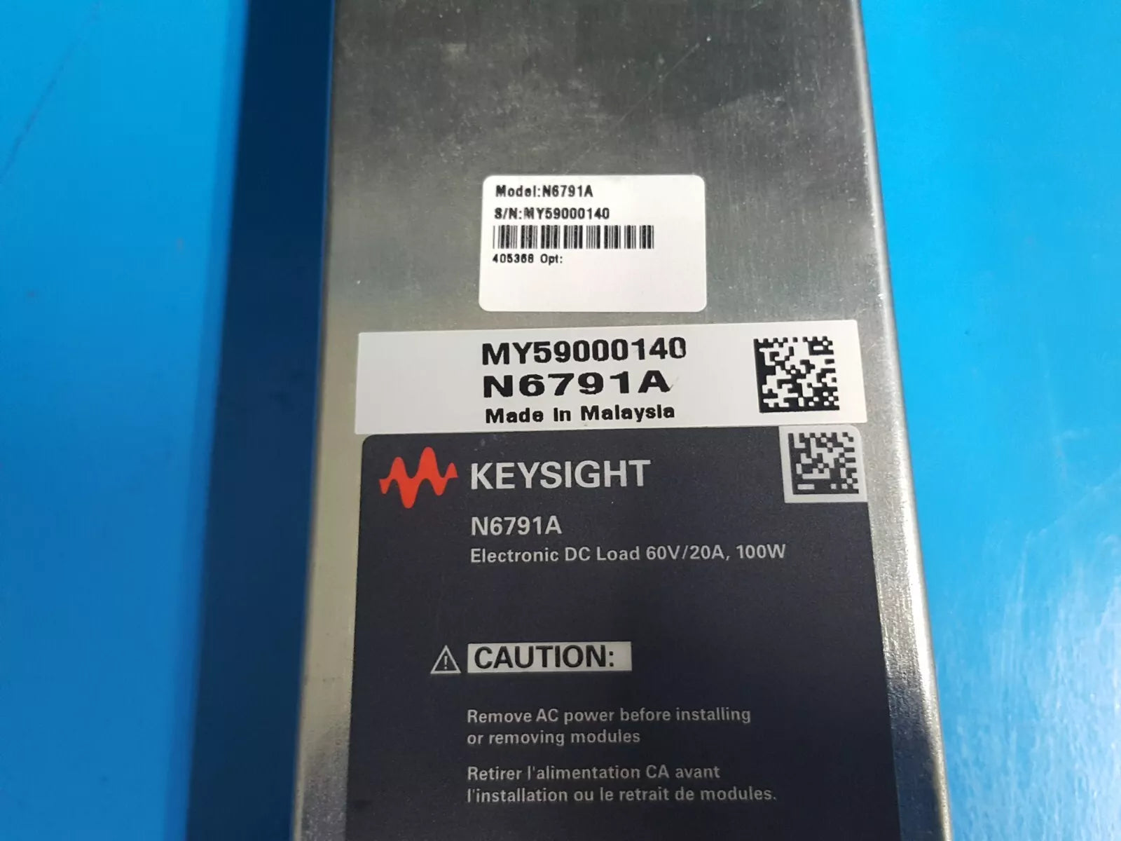 Keysight N6791A Electronic DC Load 60V/20A 100W Untested (0140)