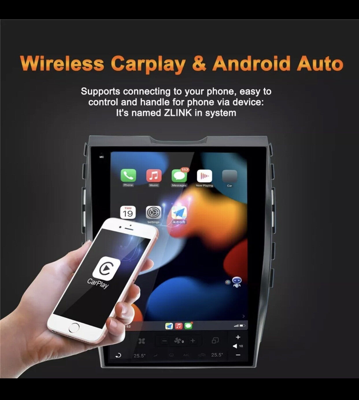 For Ford Edge 2015-2018 Android Car Radio 2Din Stereo Receiver  128GB