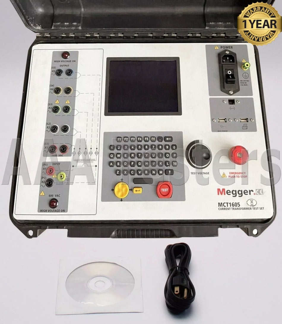 Megger MCT1605 Automatic Current Transformer Saturation Ratio Polarity Tester