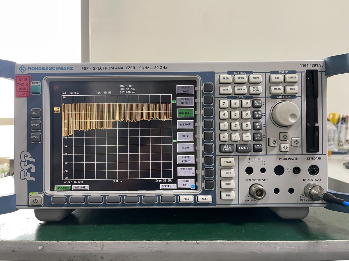 Rohde &amp; Schwarz FSP30 Spectrum Analyzer 9 kHz - 30 GHz w/ FSP-B9 _ 0793