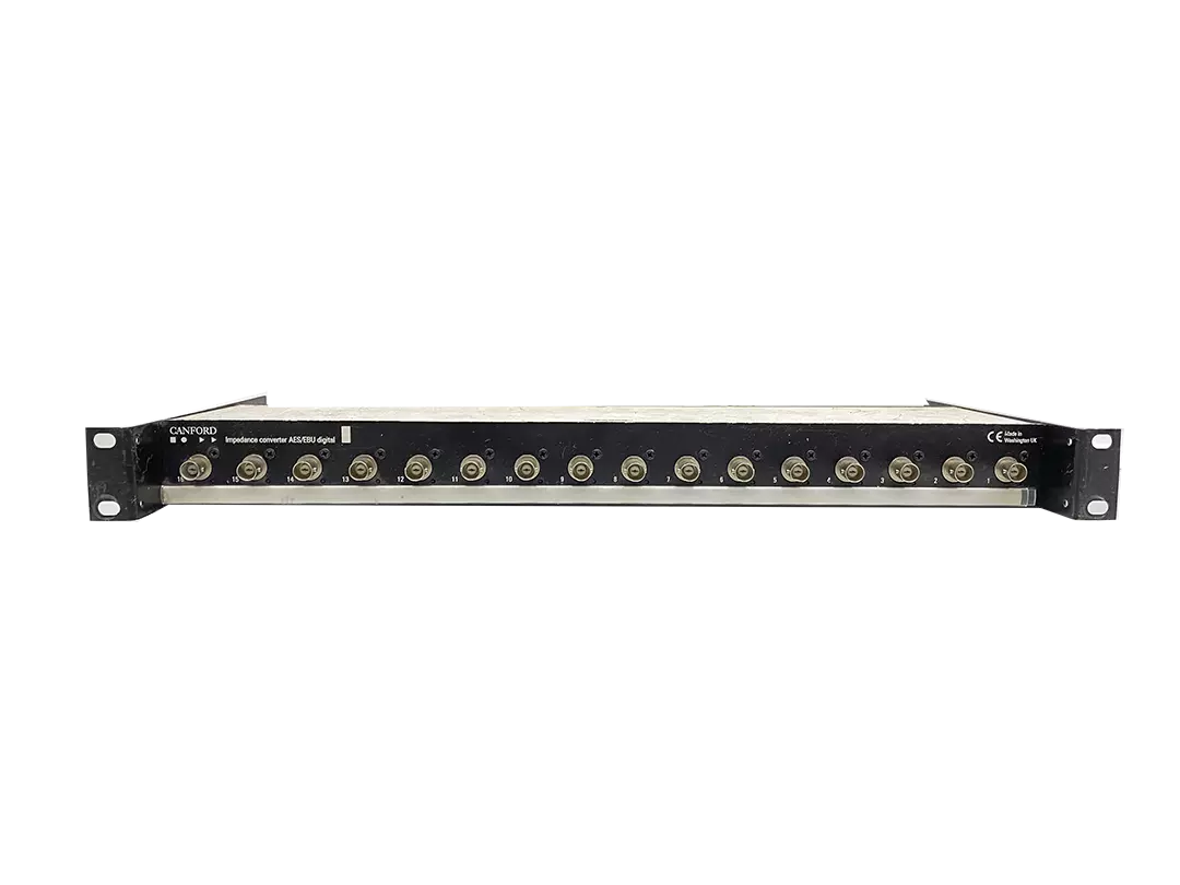 CANFORD BXM16 Rackmount Impedance Converter AES/EBU 1U 16x XLRM to BNC Socket