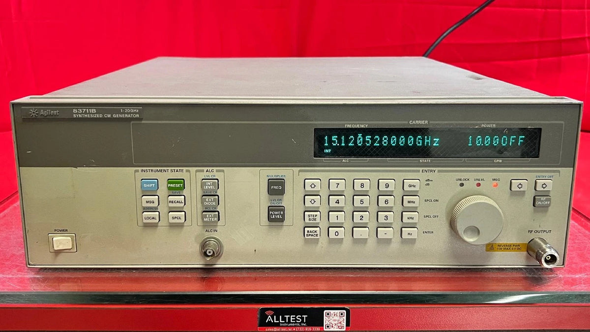 Agilent/Keysight 83711B Synthesized CW Generator 1-20GHz with Option 1E5